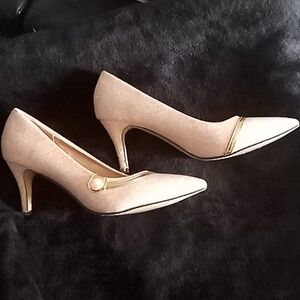 Baby pink silver sparkle heels